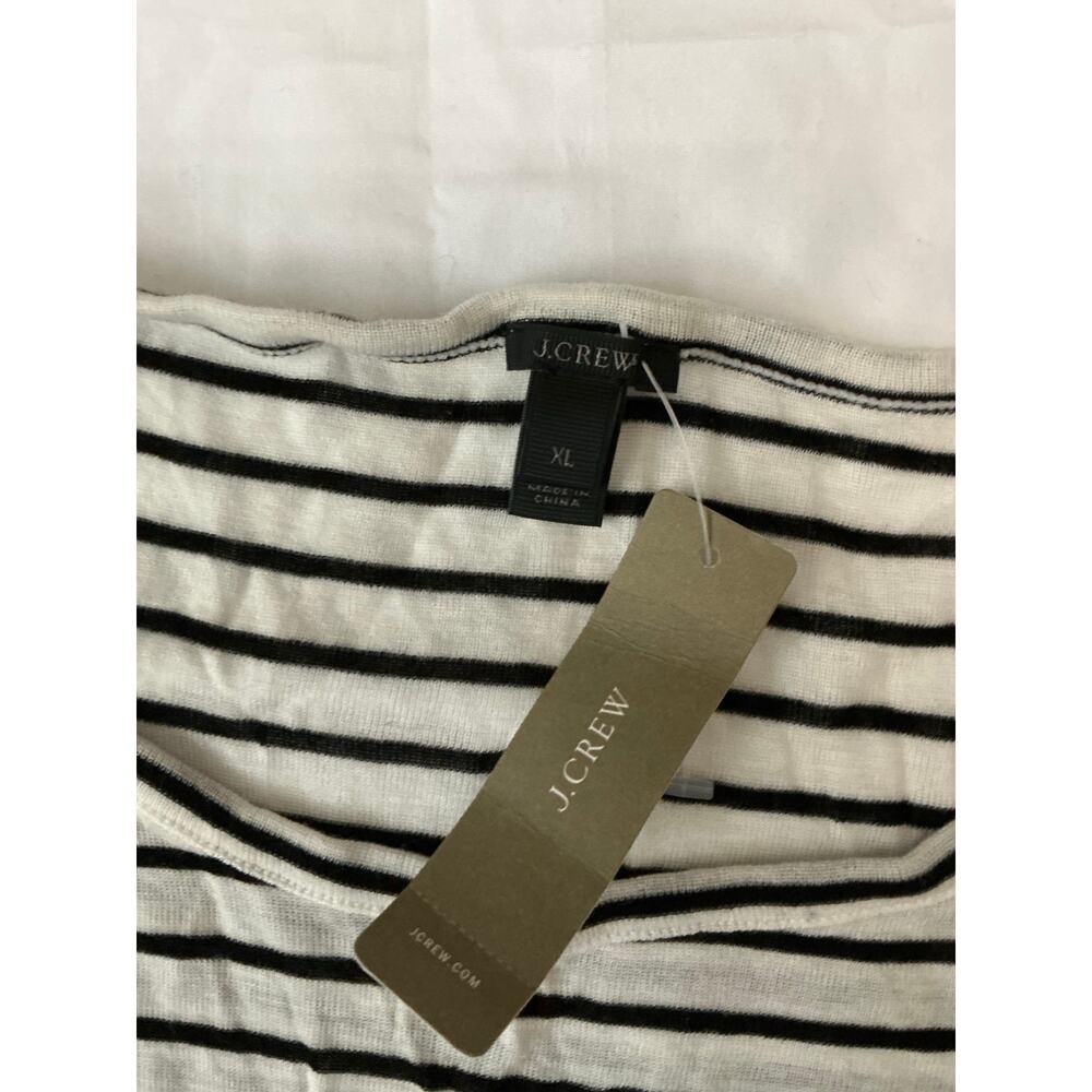Black and White Striped J. Crew Top